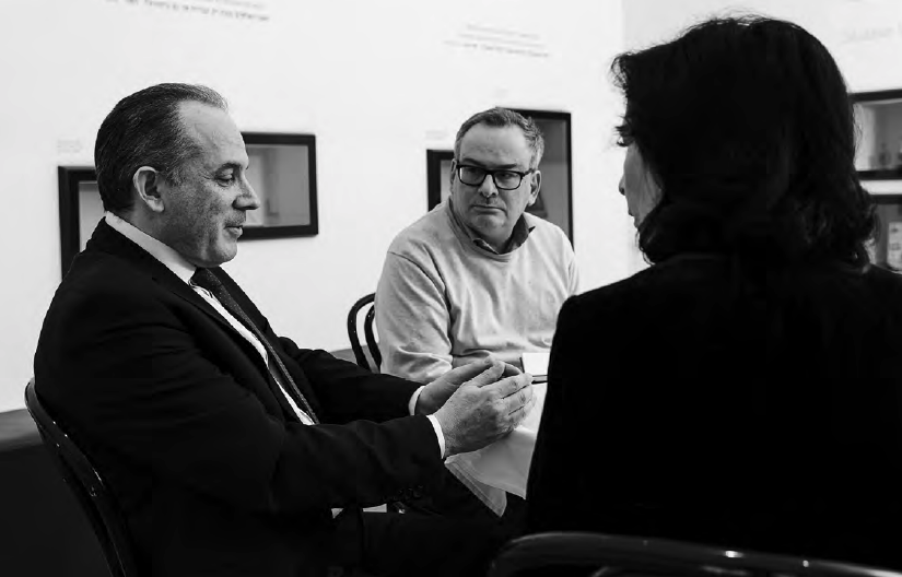 René Wachtel und Danielle Spera mit Mordechai Rodgold